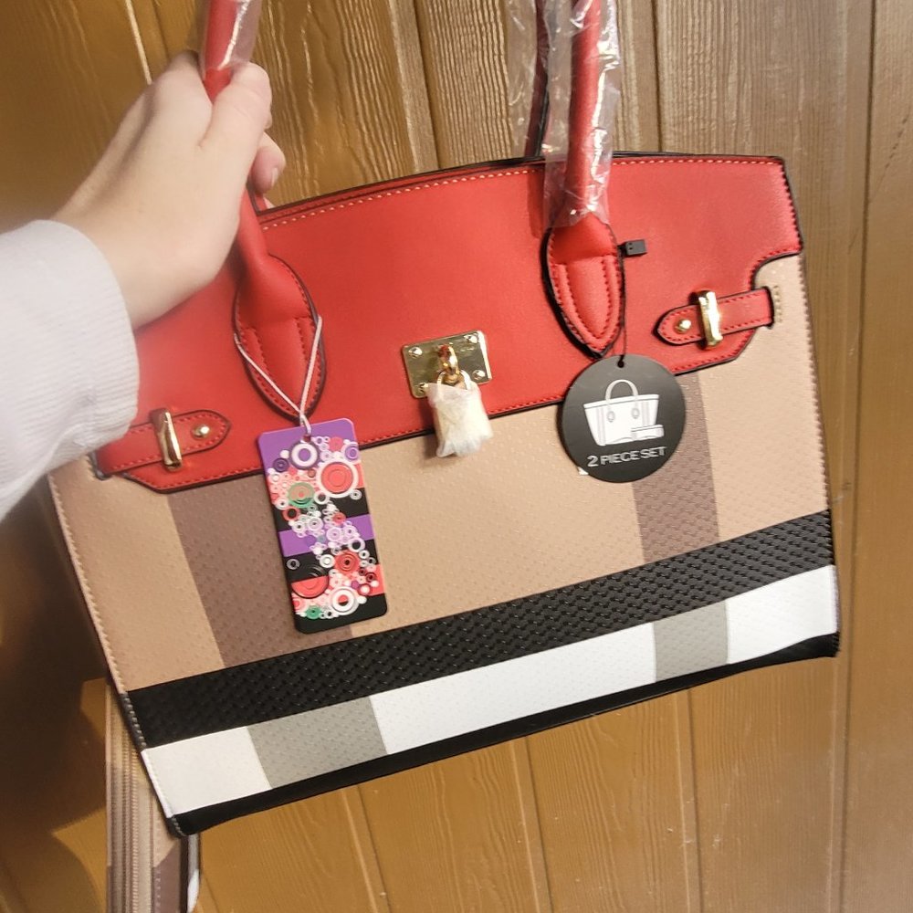 NWT Vegan two-piece purse